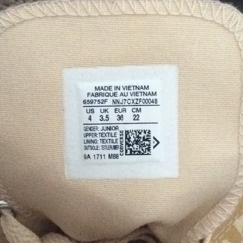 NWT Converse Ctas HI Light Twine WMNS AUTHENTIC - Picture 8 of 8